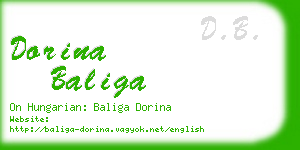 dorina baliga business card